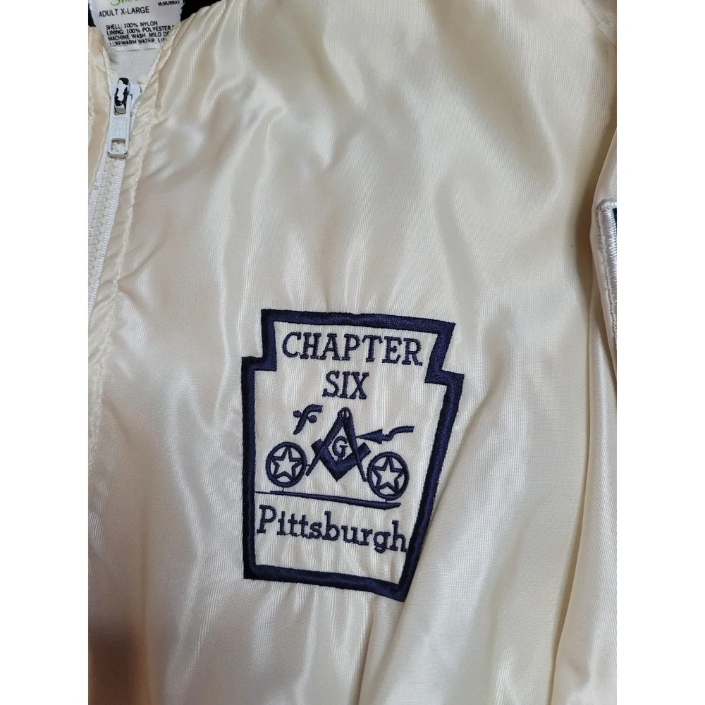 Vintage 1970's 80's Masonic Motorcycle Club International Jacket Pittsburgh PA